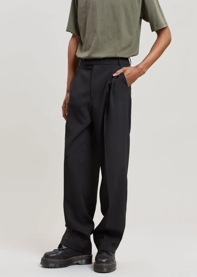 The Frankie Shop Beo Suit Pants 8211 Black Men Bottoms