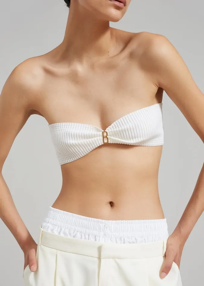 The Frankie Shop Bevza 039Bevza039 Crop Top 8211 White Women Tops