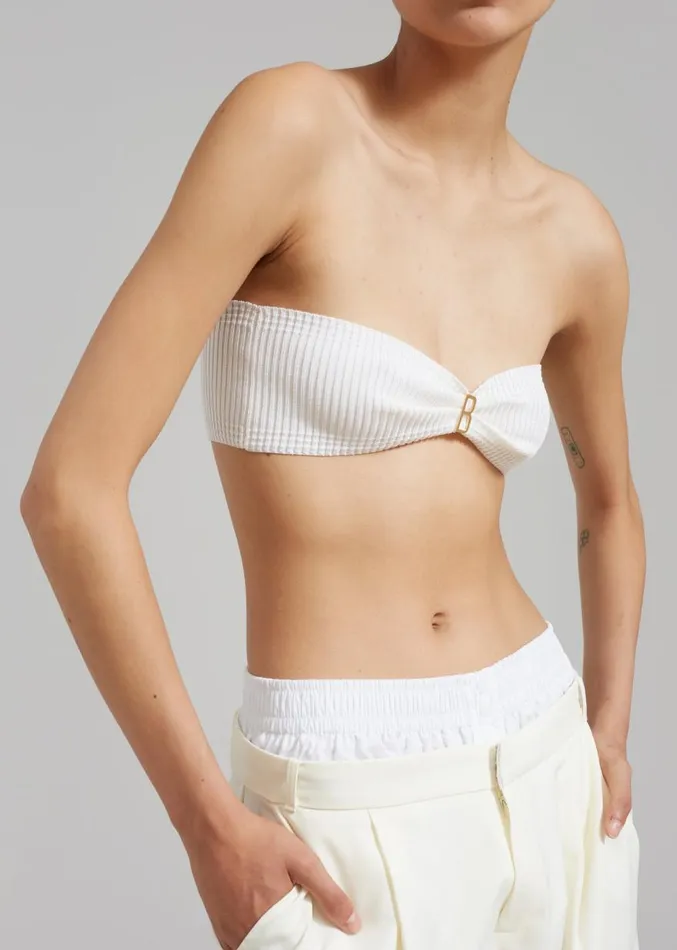 The Frankie Shop Bevza 039Bevza039 Crop Top 8211 White Women Tops