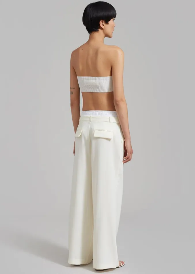 The Frankie Shop Bevza 039Bevza039 Crop Top 8211 White Women Tops