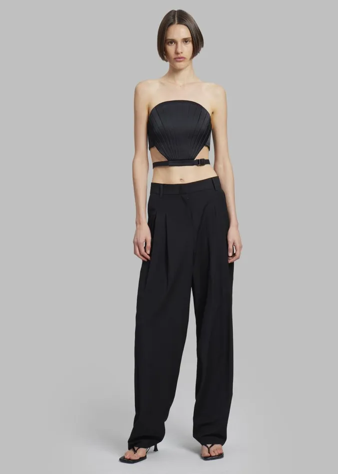 The Frankie Shop Bevza Seashell Bralette With Belt 8211 Black Women Clothing