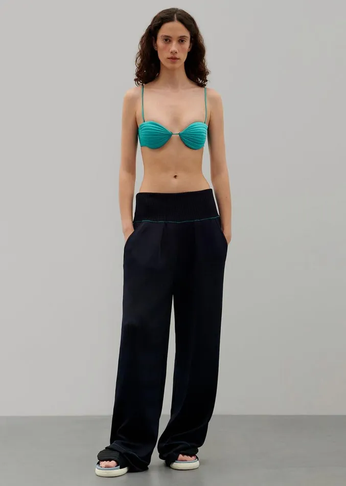 The Frankie Shop Bevza Seashell Bustier 8211 Emerald Women Clothing