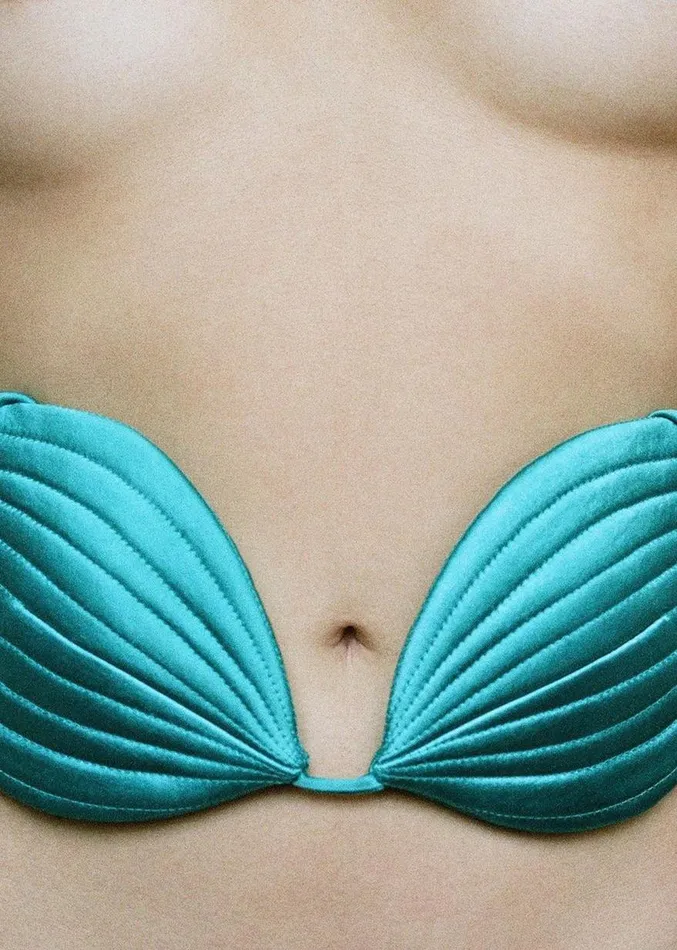 The Frankie Shop Bevza Seashell Bustier 8211 Emerald Women Clothing