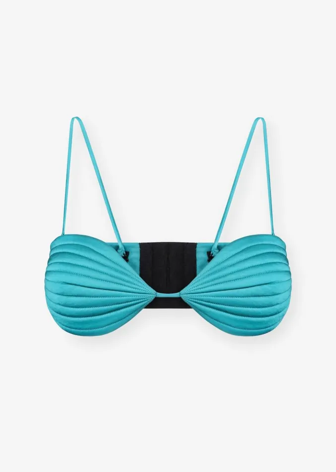 The Frankie Shop Bevza Seashell Bustier 8211 Emerald Women Clothing