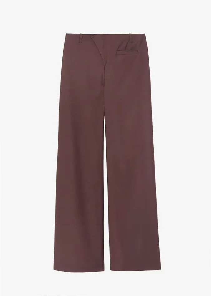 The Frankie Shop Brenna Wide Trousers 8211 Burgundy Women Clothing