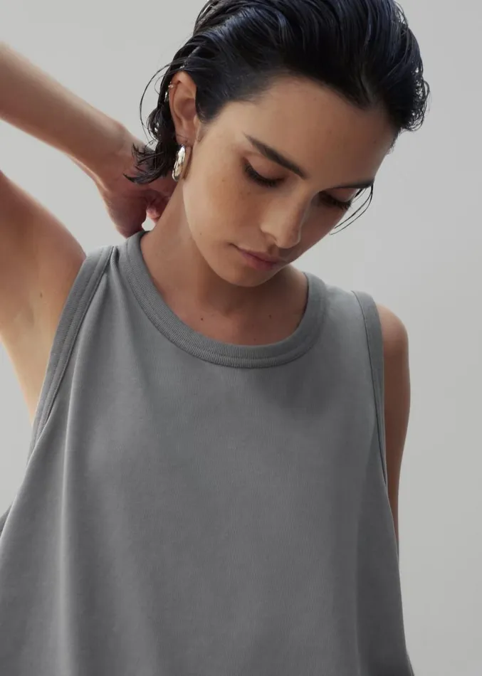 The Frankie Shop Briston Boxy Tank 8211 Grey Women Clothing