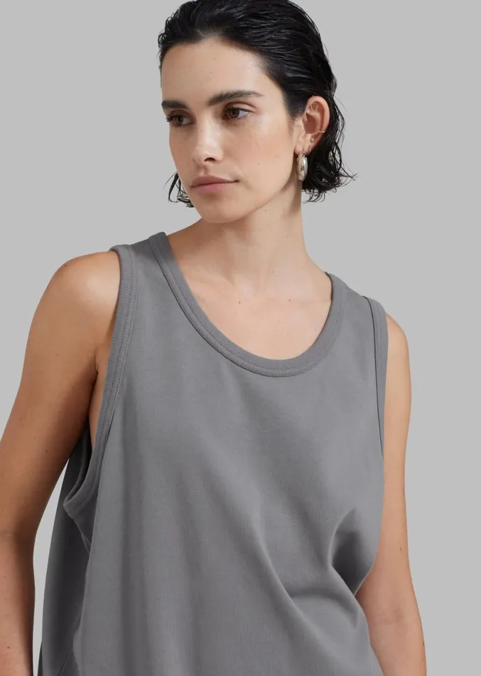 The Frankie Shop Briston Boxy Tank 8211 Grey Women Clothing