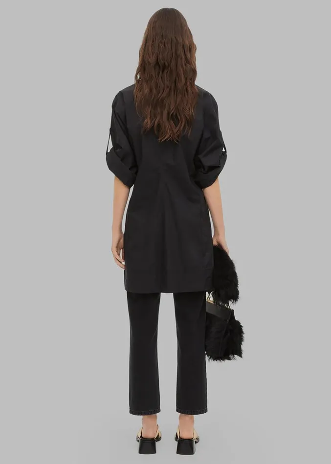 The Frankie Shop By Malene Birger Amalas Organic Cotton Shirt Dress 8211 Black Women Clothing