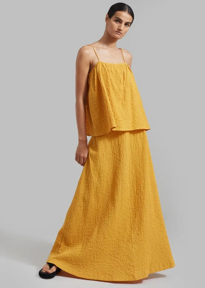 The Frankie Shop By Malene Birger Taci Organic Cotton Skirt 8211 Yellow Sunset Women Clothing The Frankie Shop By Malene Birger Taci Organic Cotton Skirt 8211 Yellow Sunset Women Clothing