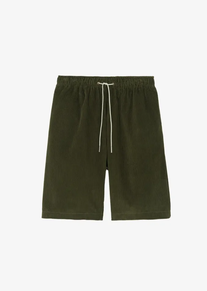 The Frankie Shop Camden Corduroy Shorts 8211 Olive Men Clothing