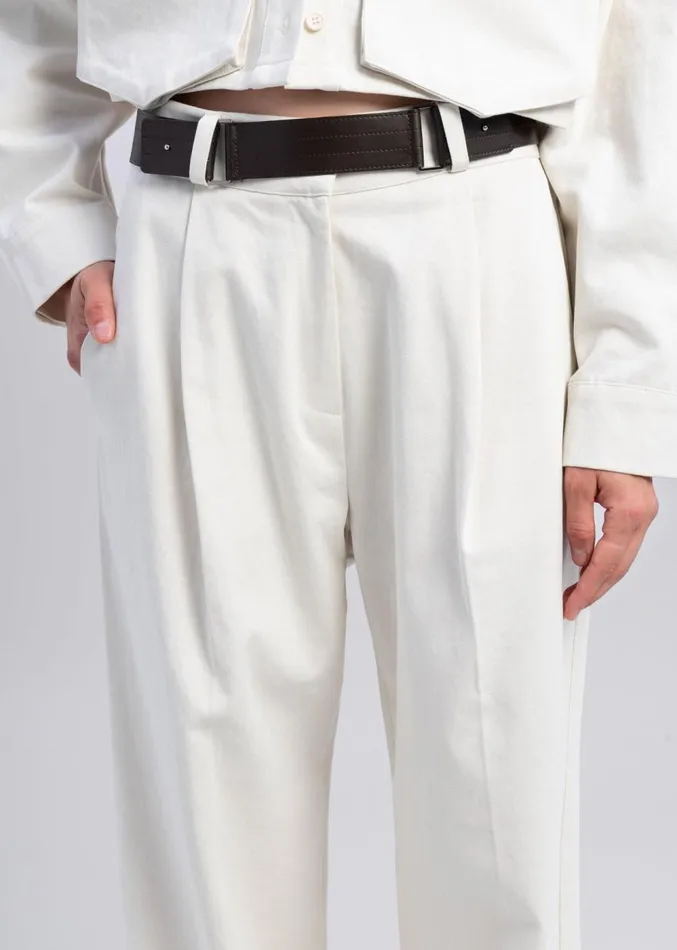 The Frankie Shop Carline Pants 8211 Cream Women Bottoms