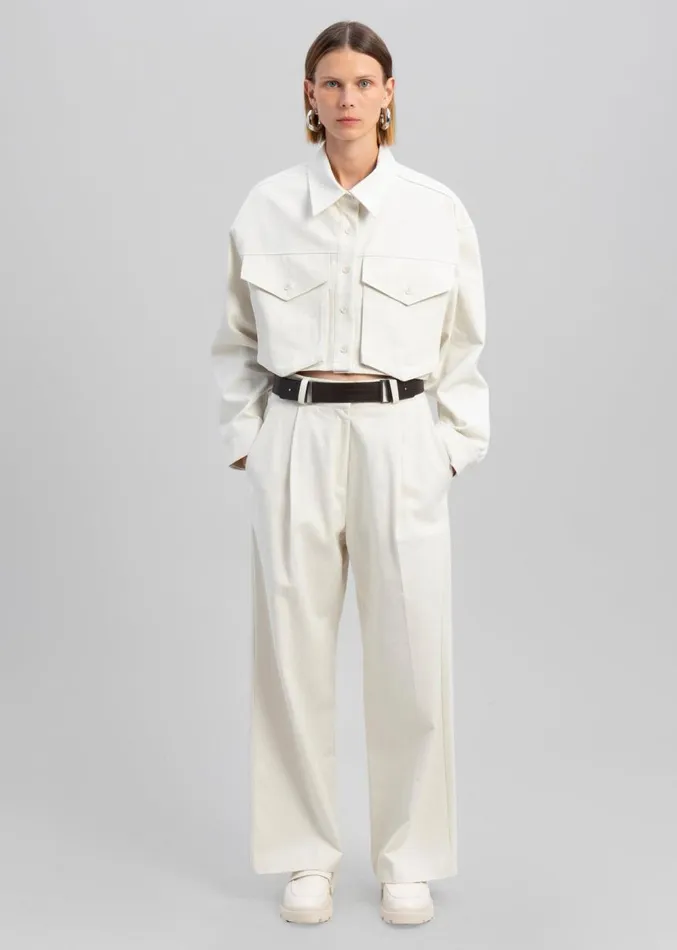 The Frankie Shop Carline Pants 8211 Cream Women Bottoms