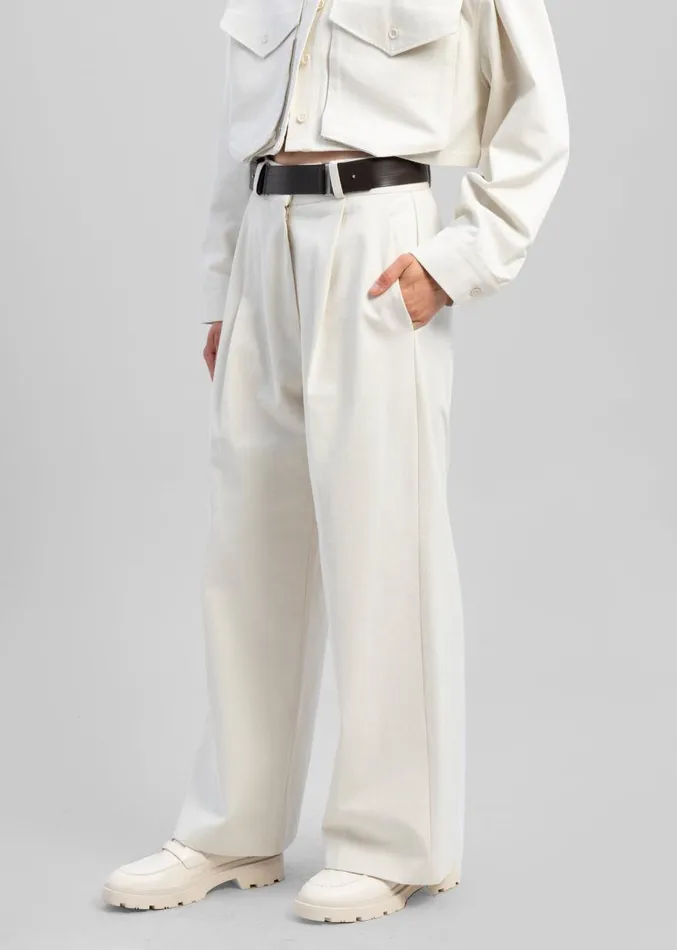 The Frankie Shop Carline Pants 8211 Cream Women Bottoms