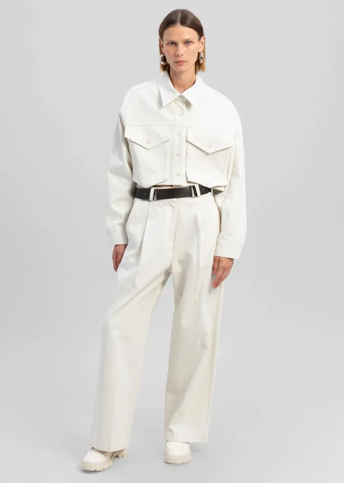 The Frankie Shop Carline Pants 8211 Cream Women Bottoms