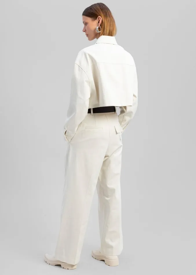 The Frankie Shop Carline Pants 8211 Cream Women Bottoms