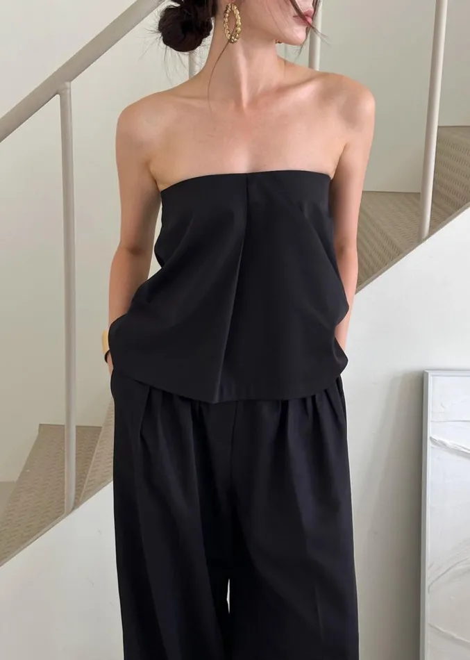 The Frankie Shop Catalina Tube Top 8211 Black Women Clothing