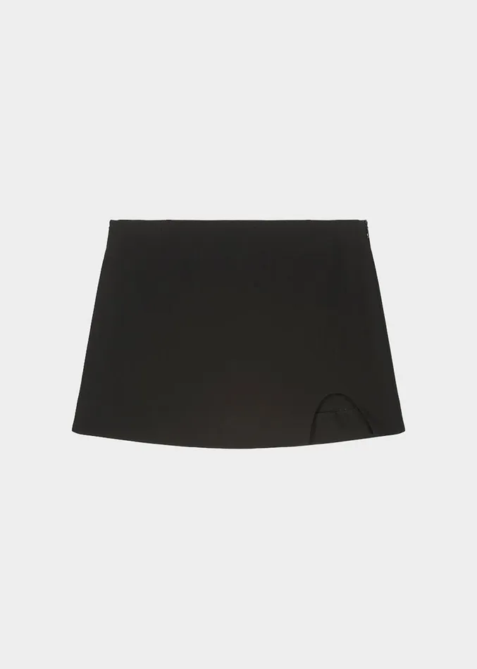 The Frankie Shop Chester Mini Slit Skirt 8211 Black Women Clothing