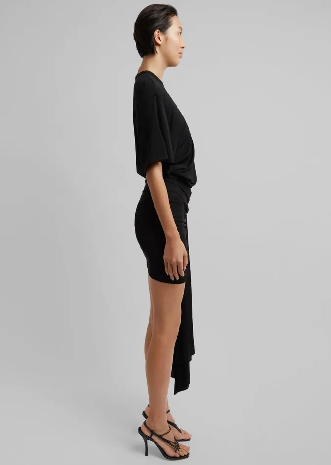 The Frankie Shop Christopher Esber Arced Palm Micro Skirt 8211 Black Women Clothing