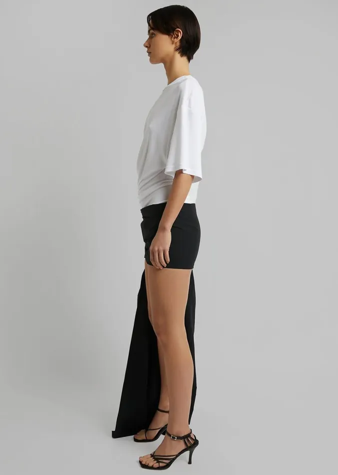 The Frankie Shop Christopher Esber Draped Bustle Micro Skirt 8211 Black Women Clothing