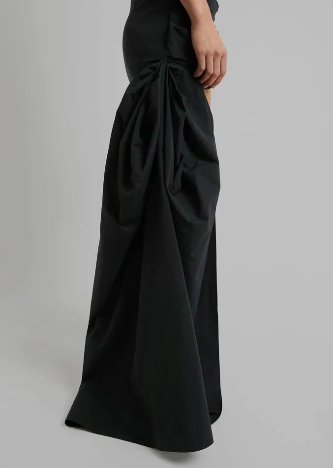 The Frankie Shop Christopher Esber Draped Bustle Micro Skirt 8211 Black Women Clothing