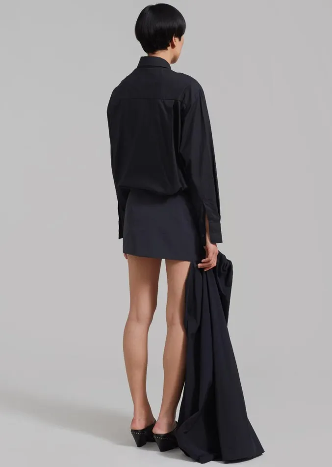 The Frankie Shop Christopher Esber Draped Bustle Micro Skirt 8211 Black Women Clothing