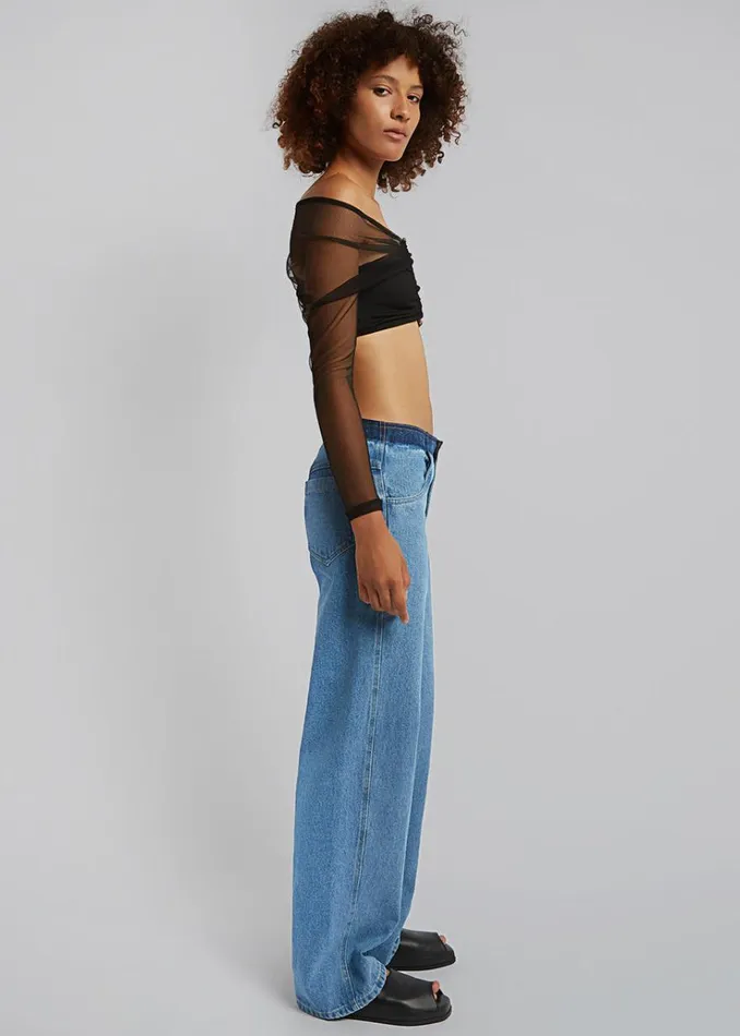 The Frankie Shop Christopher Esber Polar Orbit Shawl Crop 8211 Black Women Tops