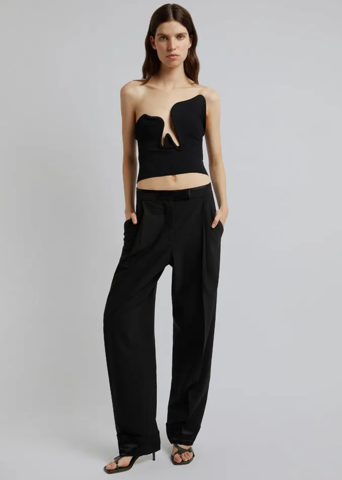 The Frankie Shop Christopher Esber Salacia Wire Strapless Top 8211 Black Women Clothing