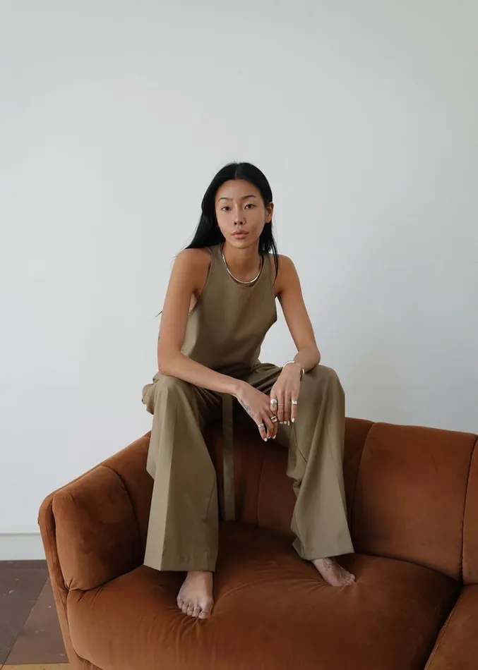 The Frankie Shop Clay Belted Pants 8211 Desert Taupe Women Clothing