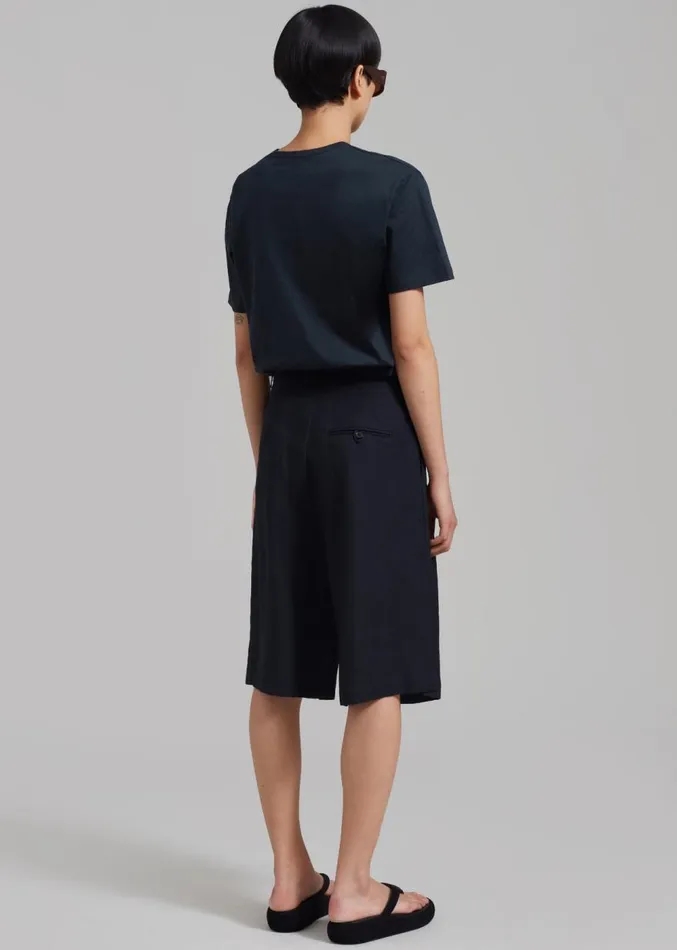The Frankie Shop Connell Boxy Tee 8211 Navy Women Tops