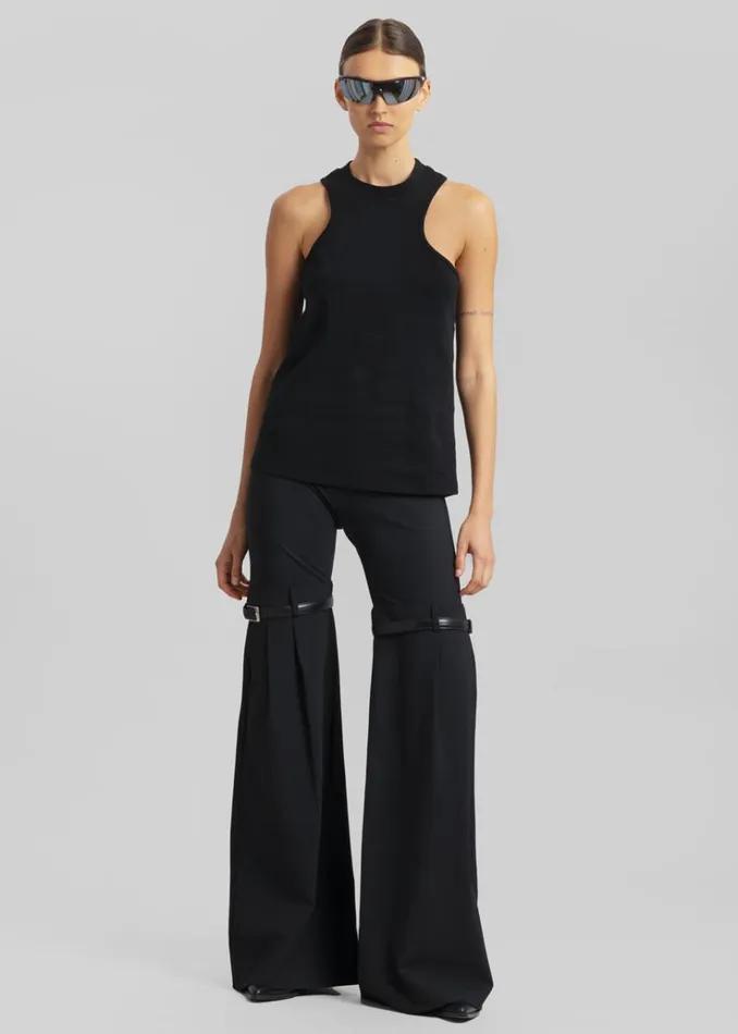 The Frankie Shop Coperni Hybrid Flare Trousers 8211 Black Women Bottoms