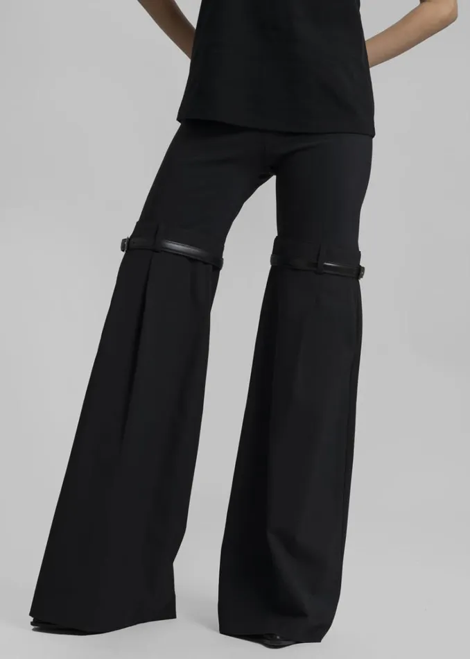 The Frankie Shop Coperni Hybrid Flare Trousers 8211 Black Women Bottoms