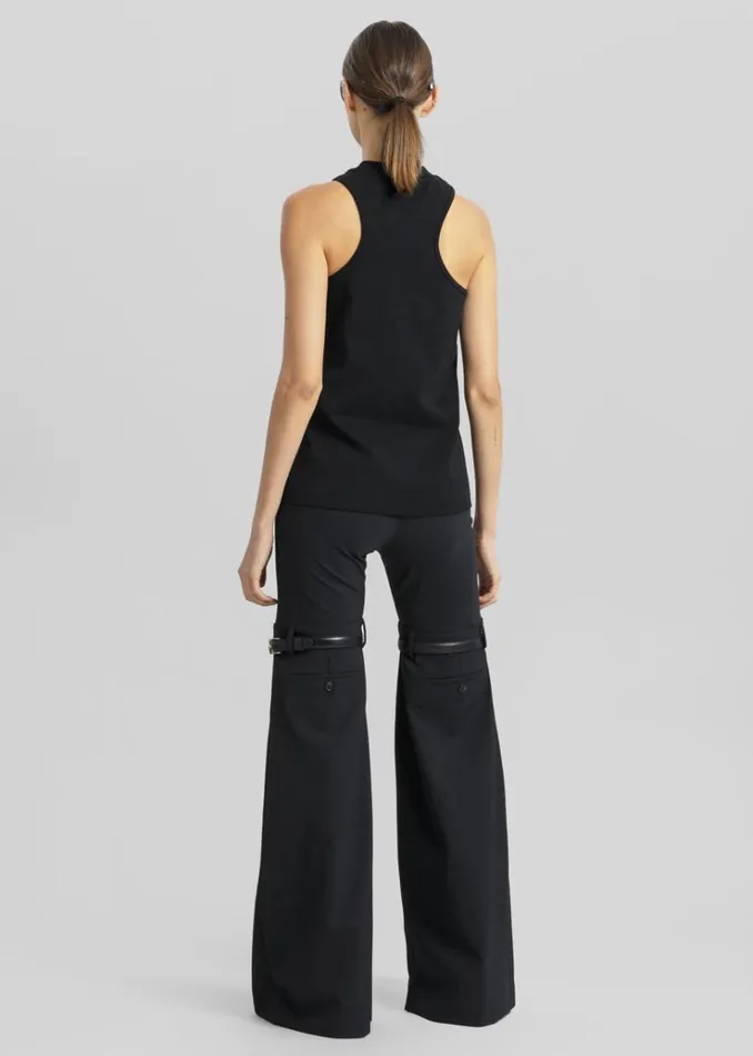 The Frankie Shop Coperni Hybrid Flare Trousers 8211 Black Women Bottoms