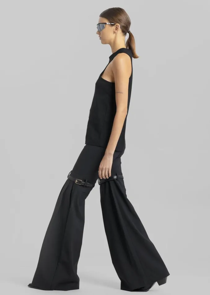 The Frankie Shop Coperni Hybrid Flare Trousers 8211 Black Women Bottoms