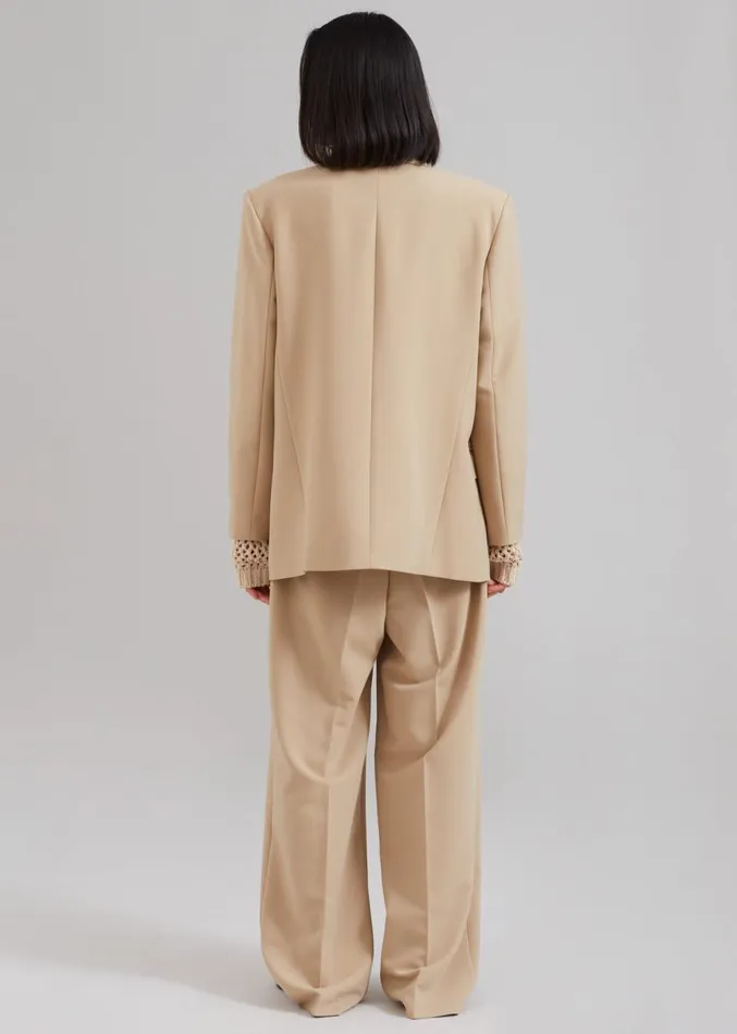 The Frankie Shop Corrin Blazer 8211 Beige Women Outerwear