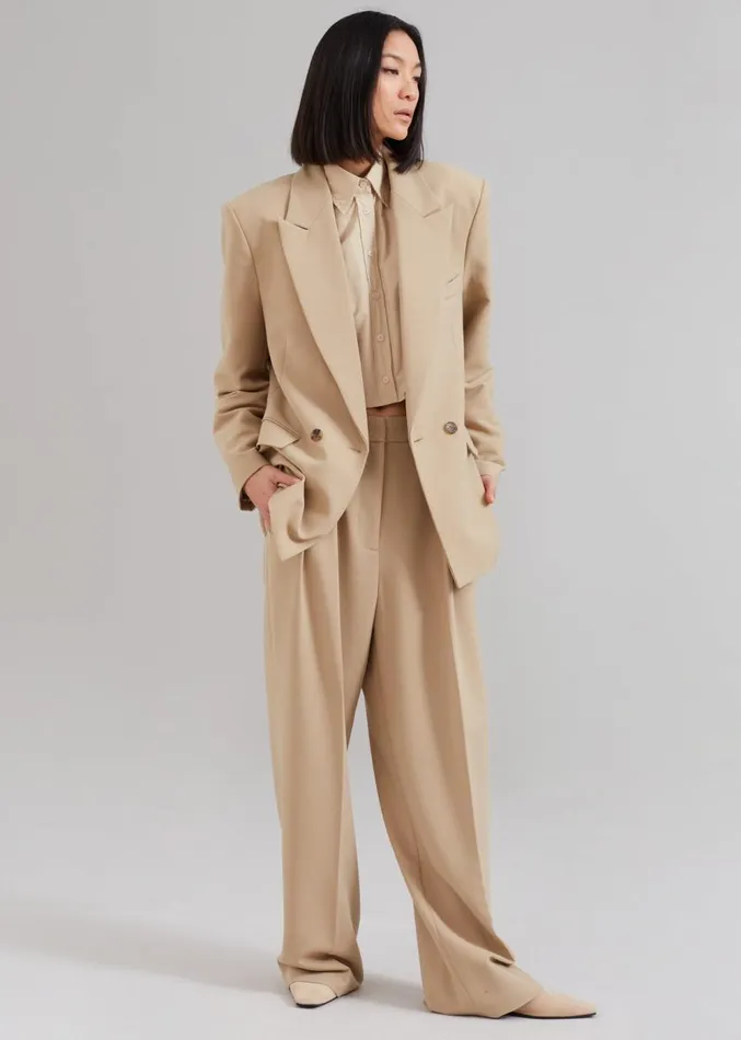 The Frankie Shop Corrin Blazer 8211 Beige Women Outerwear