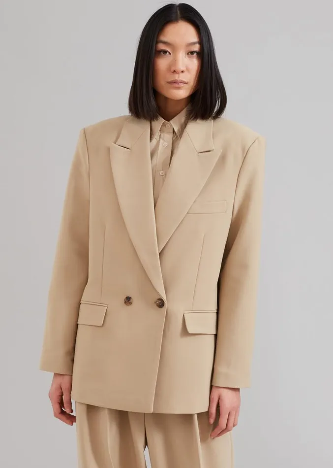 The Frankie Shop Corrin Blazer 8211 Beige Women Outerwear