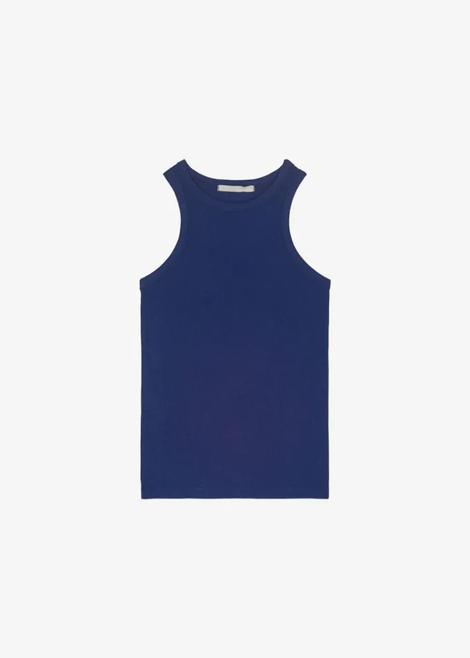 The Frankie Shop Corsy Ribbed Tank 8211 Navy Women Tops