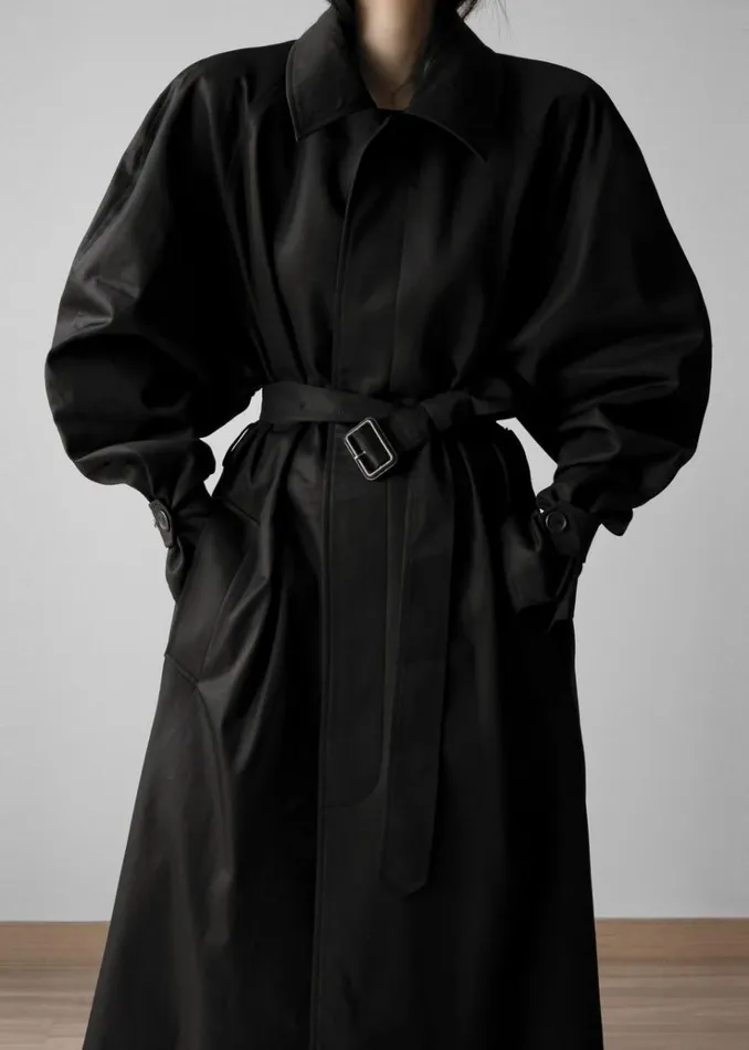 The Frankie Shop Decima Trench Coat 8211 Black Women Outerwear