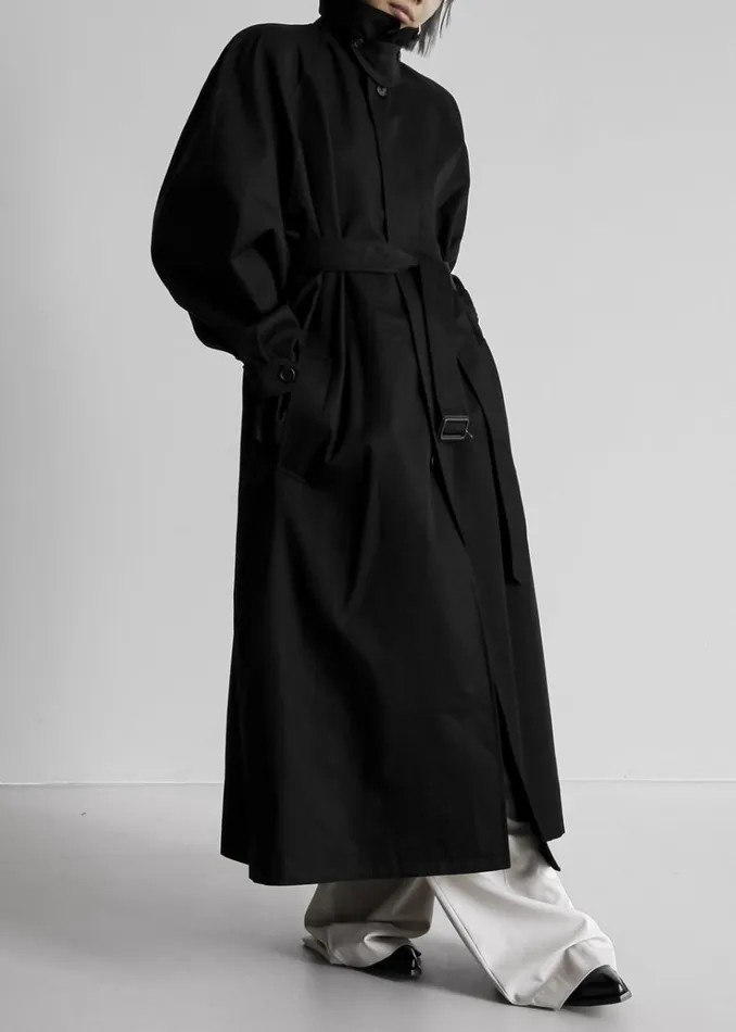 The Frankie Shop Decima Trench Coat 8211 Black Women Outerwear