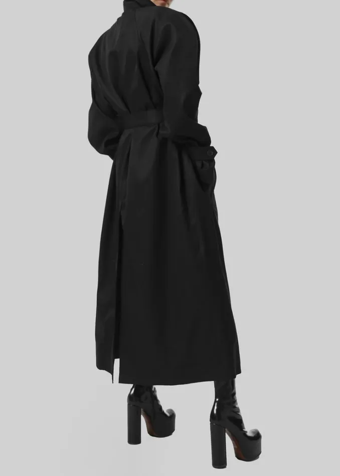 The Frankie Shop Decima Trench Coat 8211 Black Women Outerwear