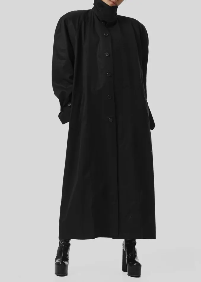 The Frankie Shop Decima Trench Coat 8211 Black Women Outerwear