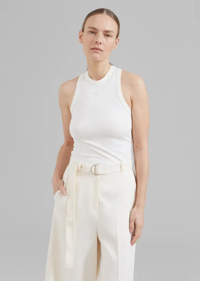 The Frankie Shop Delphi Belted Pants 8211 Cream Women Suits