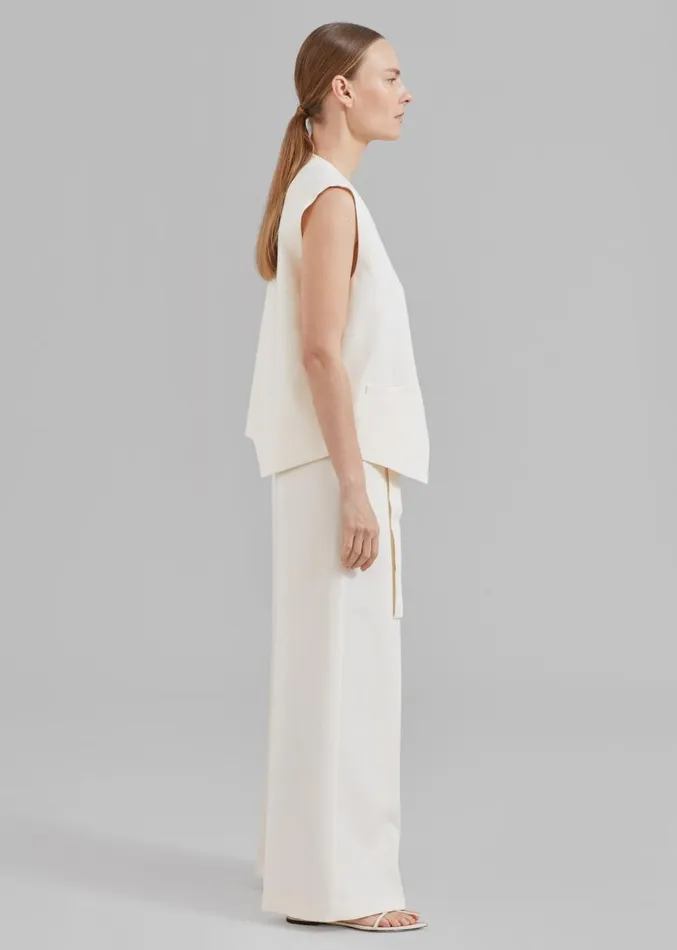 The Frankie Shop Delphi Belted Pants 8211 Cream Women Suits