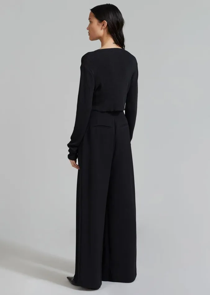 The Frankie Shop Dillon Pleated Pants 8211 Black Women Clothing