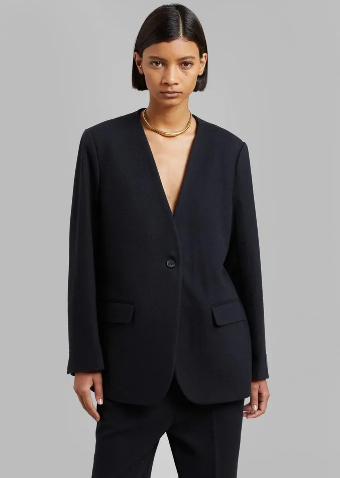 The Frankie Shop Dira Blazer 8211 Black Women Clothing