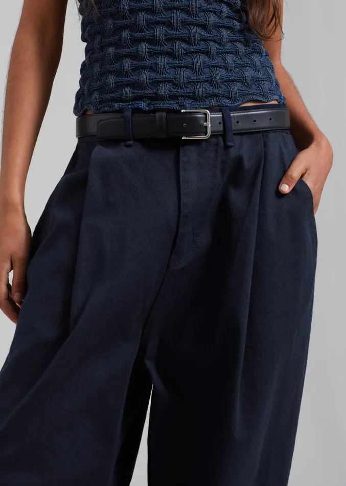 The Frankie Shop Drew Denim Pants 8211 Navy WomenMen Bottoms
