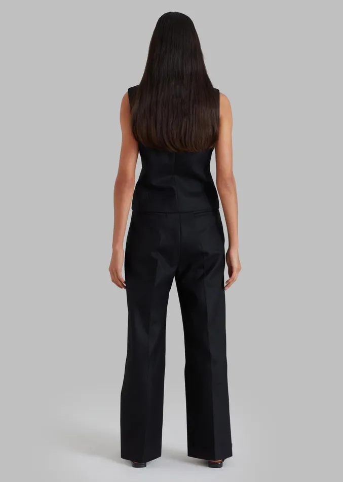 The Frankie Shop Eleanor Wool Vest 8211 Black Women Clothing