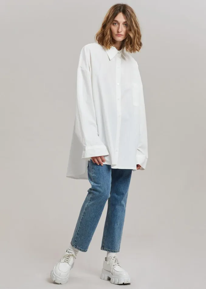 The Frankie Shop Elide Shirt 8211 Optic White Women Tops
