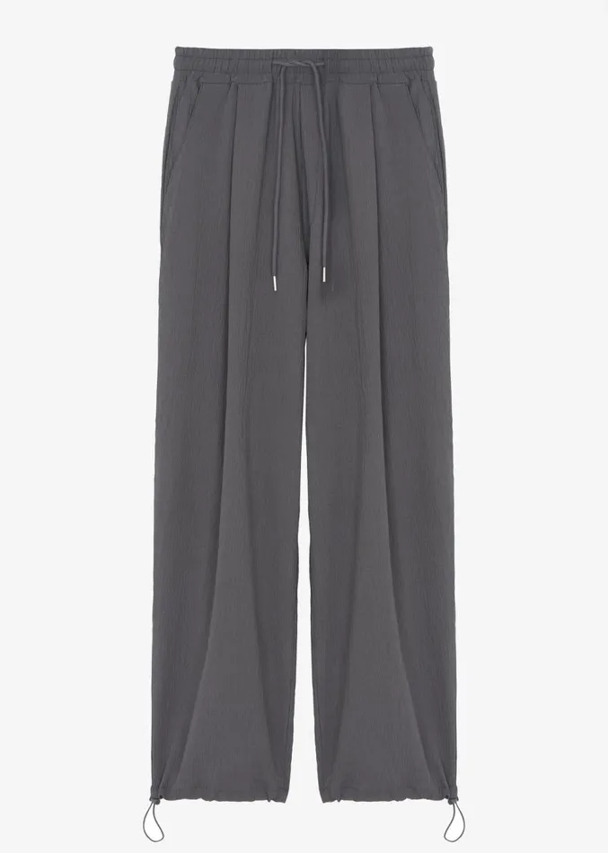 The Frankie Shop Eliott Crinkle Pants 8211 Charcoal Men Clothing