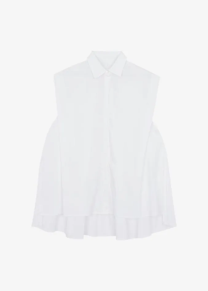 The Frankie Shop Ellen Sleeveless Button Down Shirt 8211 White Women Tops